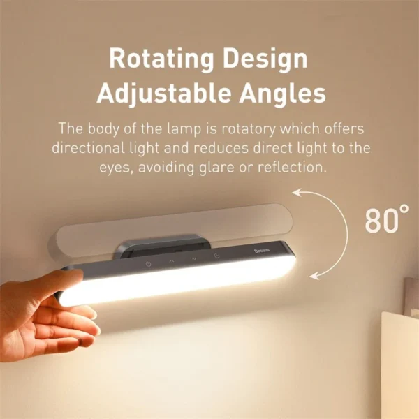 Baseus Night Light Hanging Magnetic LED Table Lamp Stepless Dimming Desk Lamp Rechargeable For Cabinet Bedroom Kitchen Light