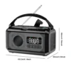 12000mAh Emergency Weather Radio Outdoor Solar Panel Radio Read Lamp Hand-Cranked AM/FM/NOAA Weather Radio For Outdoor Survival