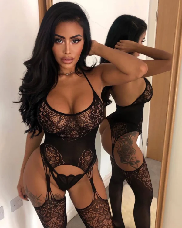 Women's Lingerie Jumpsuit Sheath Erotic Netting Wear See-through Fishnet Jumpsuit