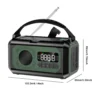 12000mAh Emergency Weather Radio Outdoor Solar Panel Radio Read Lamp Hand-Cranked AM/FM/NOAA Weather Radio For Outdoor Survival