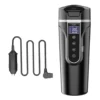 Car Heating Cup Smart Touch LCD Display Stainless Steel Electric Kettle Portable 12v/24v Thermos Bottle