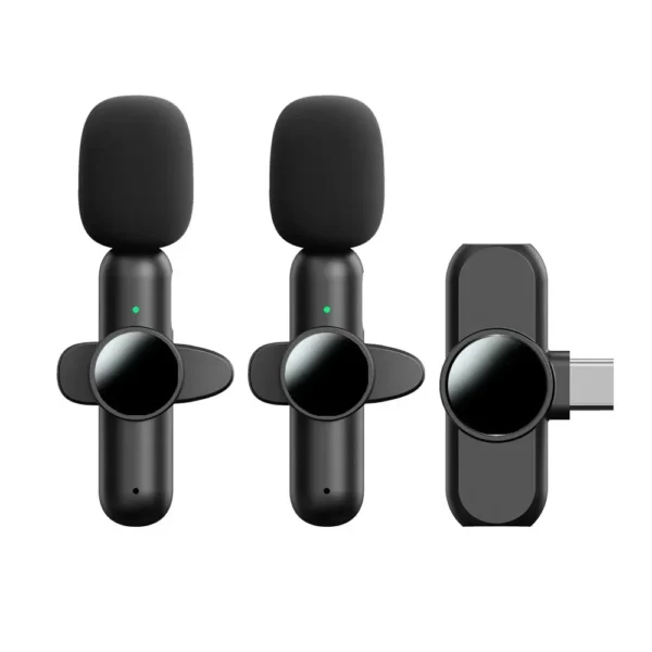 Basix Mini Lavalier Microphone Portable Audio Video Recording Mini Lapel Mic Wireless Microfone for IPhone TypeC ipad Game Phone