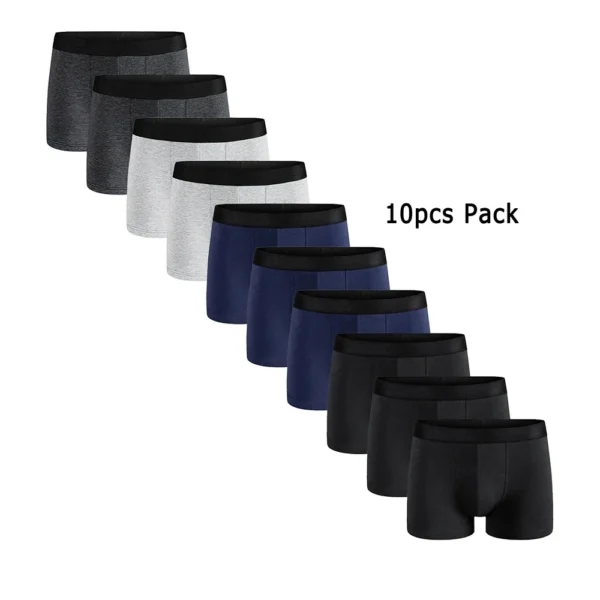 10Pcs Men's Boxer And Briefs Fashion Underwear High Stretch Boxer And briefs Shorts Breathable Soft Men's Shorts Comfortable