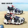 Knit Fabric Children Shoes Boy Sandals Rubber Sole Anti-slip Kids Beach Water Shoes Summer Casual Sports Sandals for Boy Sneaker