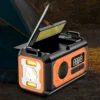 12000mAh Emergency Weather Radio Outdoor Solar Panel Radio Read Lamp Hand-Cranked AM/FM/NOAA Weather Radio For Outdoor Survival