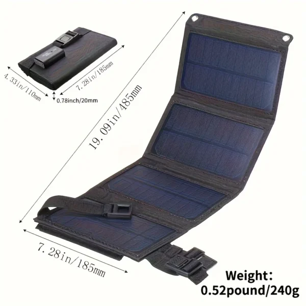 543977124 1pc USB Foldable Solar Panel Portable Flexible Small Waterproof 5V Folding Solar Panels Cells For Mobile Phone Battery Charger