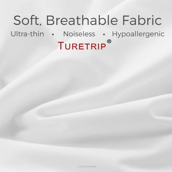 Waterproof Mattress Cover Anti Mites Bed Protector Soft Breathable Sheet Cover All Size Available (Smooth)