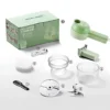 5 in 1 Electric Vegetable Cutter Set Portable, Rechargeable, Wireless Food Processor & Chopper Machine for Pepper, Garlic& Meat