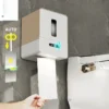 Smart Sensor Tissue Dispenser Auto Electric Wall-Mounted Bathroom Paper Holder Touchless Toilet Roll Machine for Home/Hotel
