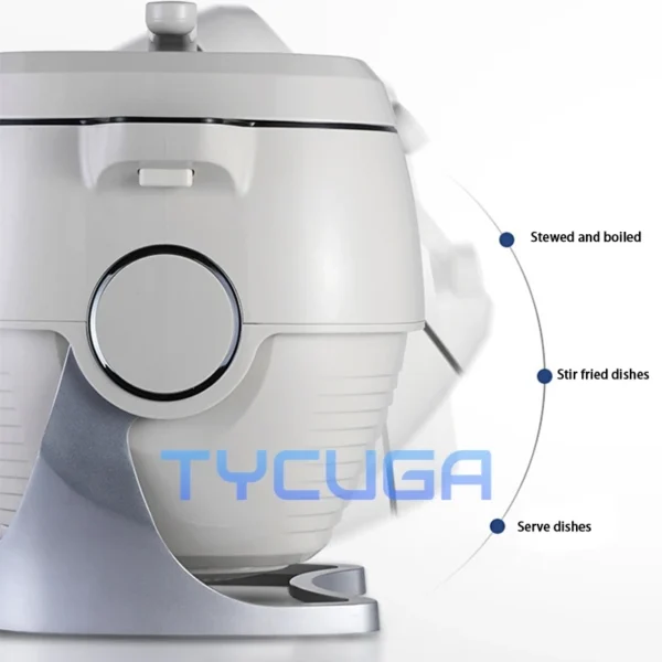 6L Automatic Stir Frying Machine Household 2000W Intelligent Electric Cooking Wok Pot Non-stick Multifunctional Cooker Pot 220V