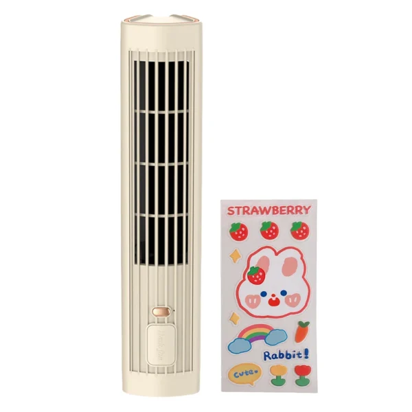 Tower Fan USB Charging Portable Air Conditioner 3 Speed Desktop Cooling Fan Wireless Desk Fan for Home Bedroom