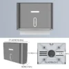 Wall-Mounted Paper Towel Dispenser - No-Drill, Space-Saving Design - Easy Access Toilet Tissue Holder - Available in White, Blac