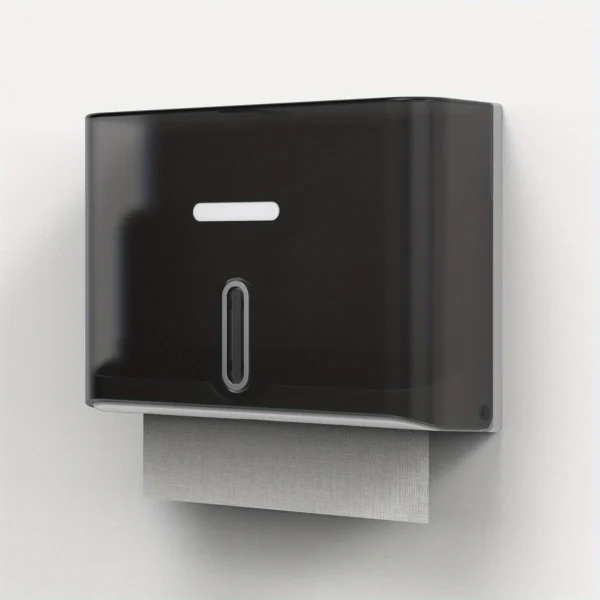 Wall-Mounted Paper Towel Dispenser - No-Drill, Space-Saving Design - Easy Access Toilet Tissue Holder - Available in White, Blac