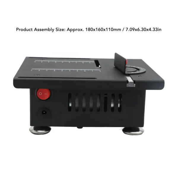 Mini Table Saw 100W 7 Speeds Angle Blade Height Adjustable Mini Desktop Electric Saw Cutter for Wood PCB Acrylic Plastic