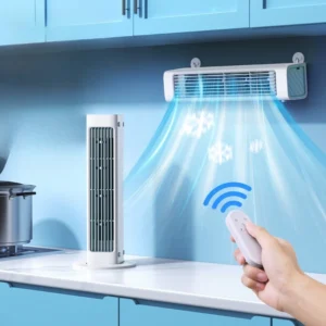 Eary Wall Mounted Silent Fan Office Home Air Cooler Strong Wind Wall Hanging Fan Summer Cooling Leafless Air Conditioner Fan