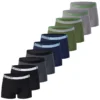 4/10 Pack Teenagers To Adults Parent-child Boyshort Simple Fashion Multi-size Shorts Men's Comfortable Underwear Elastic Waist P
