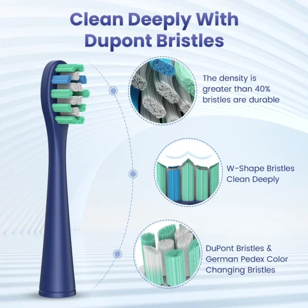 Sejoy Sonic Toothbrush Rechargeable  Ultra Whitening Electric Toothbrush 8 Brush Heads Wireless Charging 5 Modes Smart Timer