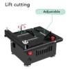 Mini Table Saw 100W 7 Speeds Angle Blade Height Adjustable Mini Desktop Electric Saw Cutter for Wood PCB Acrylic Plastic