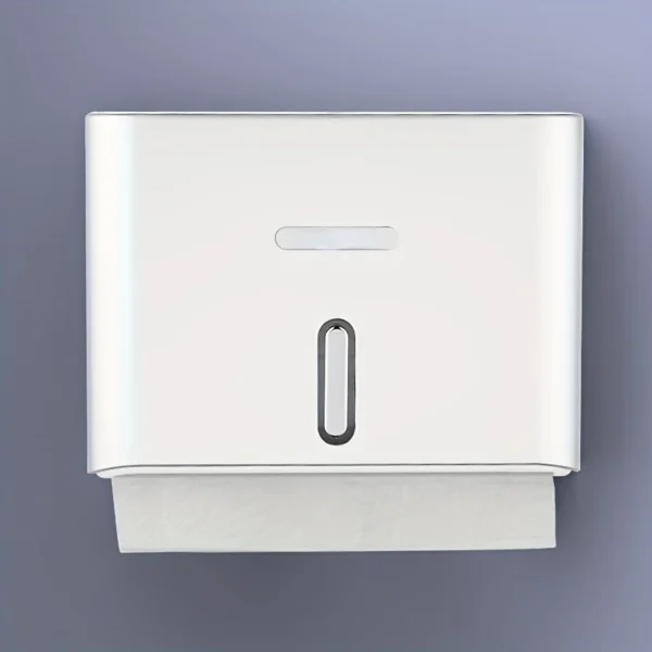 Wall-Mounted Paper Towel Dispenser - No-Drill, Space-Saving Design - Easy Access Toilet Tissue Holder - Available in White, Blac