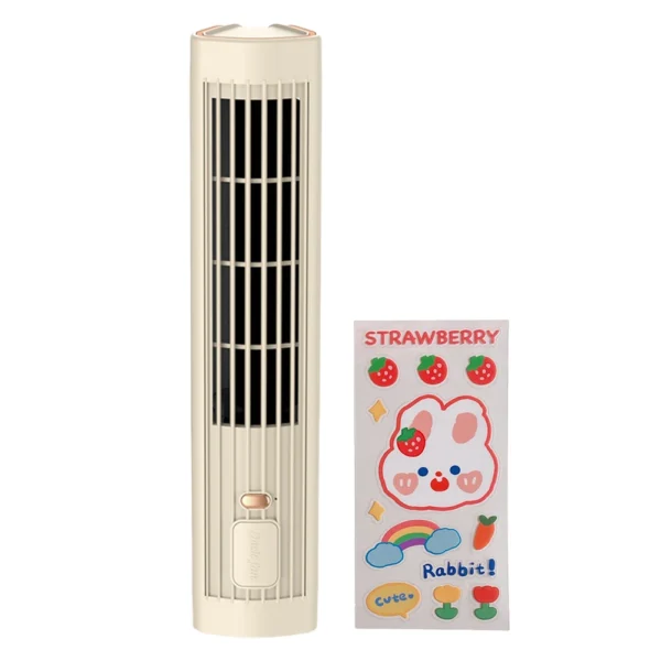 Tower Fan USB Charging Portable Air Conditioner 3 Speed Desktop Cooling Fan Wireless Desk Fan for Home Bedroom