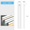 LED Night Light 20/30/40/50CM Motion Sensor Wireless USB Cabinet Night Light Wardrobe Lamp For Kitchen Cabinet Bedroom Wardrobe