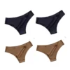 4PCS/Set Seamless Panties Women Sexy Underwear Ice Silk Underpants Low Waist G-string Female Soft Solid Ultra-thin Briefs