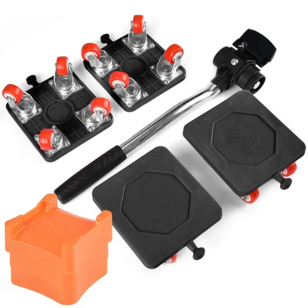 400KG Heavy Duty Furniture Lifter Transport Mover Lifter Slides Wheel Easy Furniture Mover Tool Set Wheel Roller Bar Hand Tools