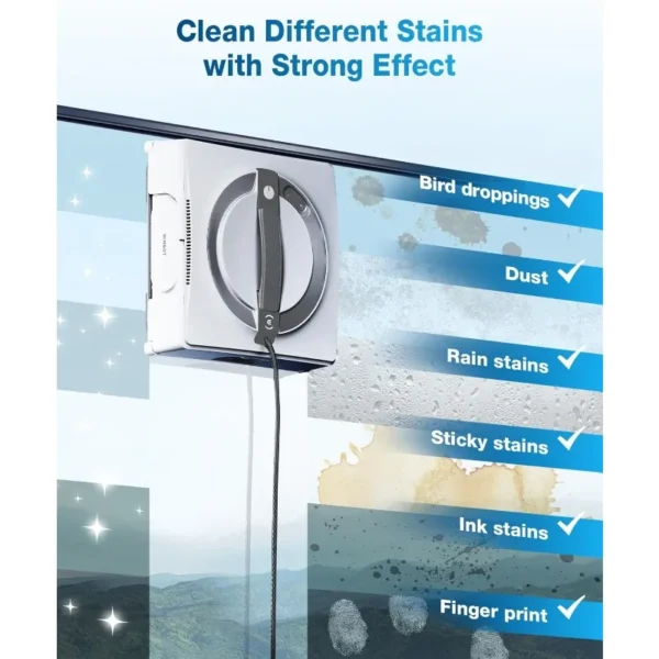 ECOVACS Winbot W2 Omni Portable Window Cleaning Robot, Intelligent Cleaning with Three-Nozzle Wide-Angle Spray Technology